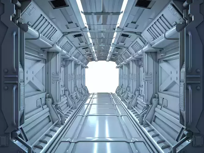 Sci Fi Corridor Interior Spaceship Part 3D Model