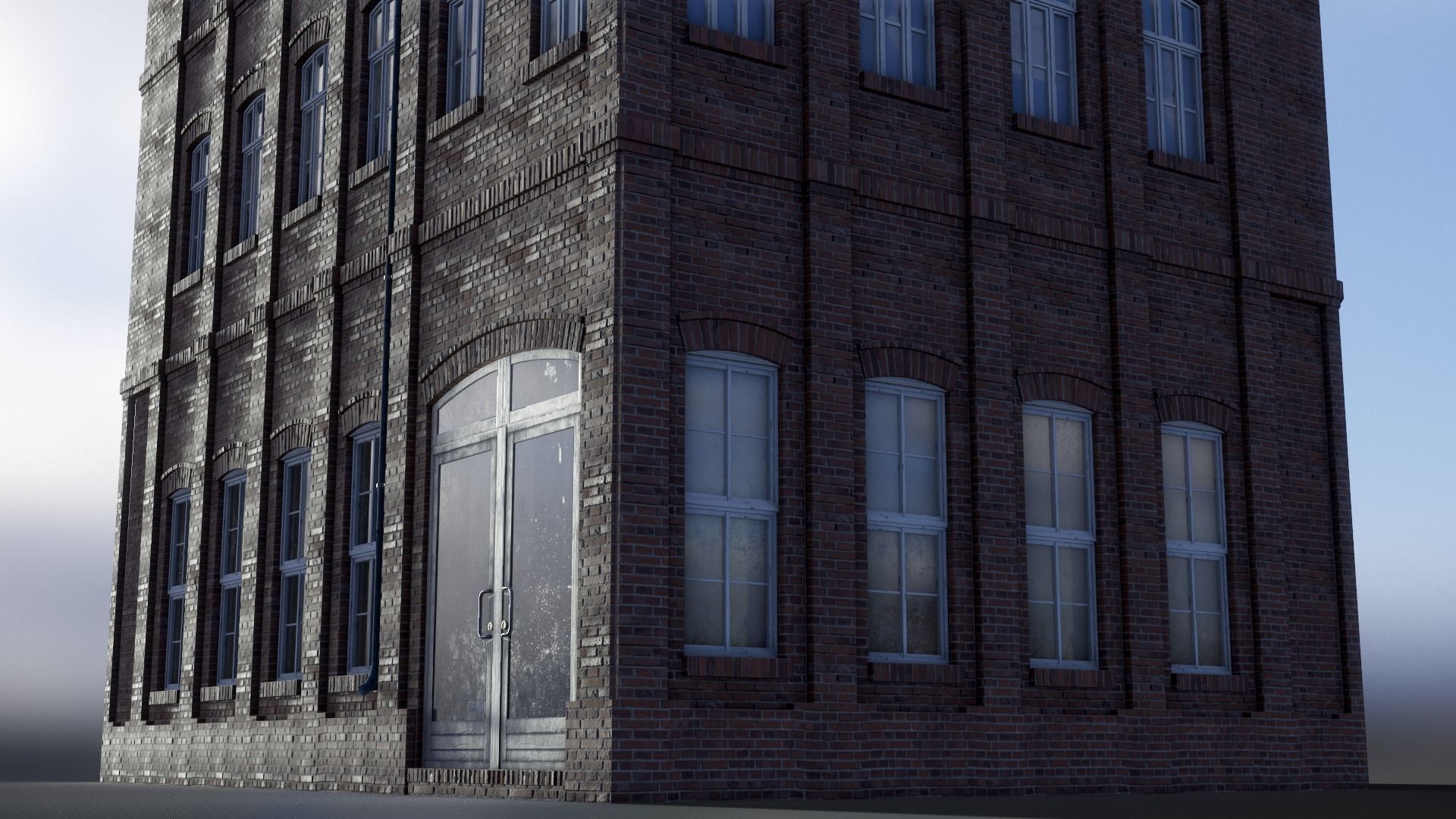 European Building 19 Low-poly 3D model_4