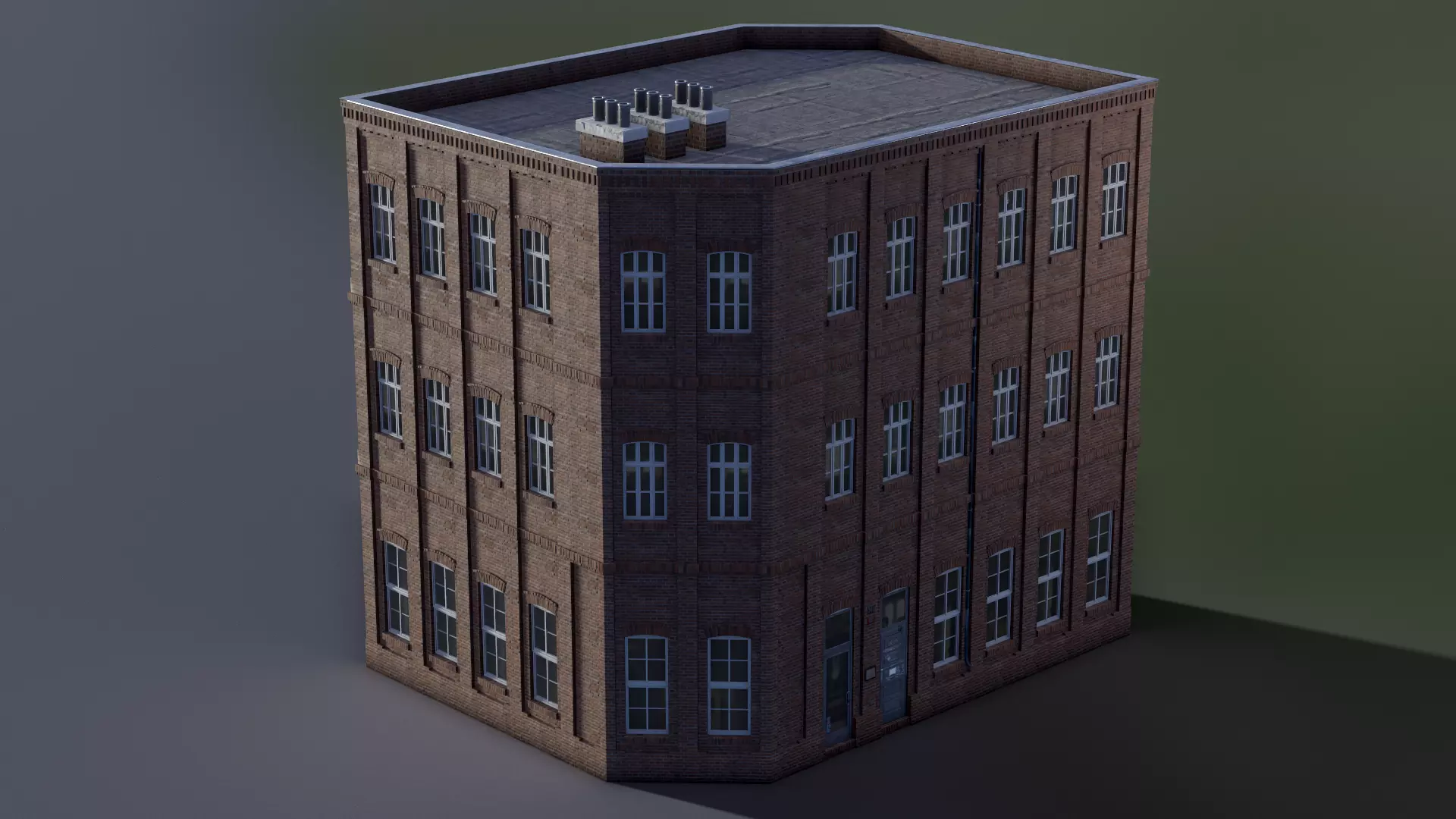 European Building 19 Low-poly 3D model_0
