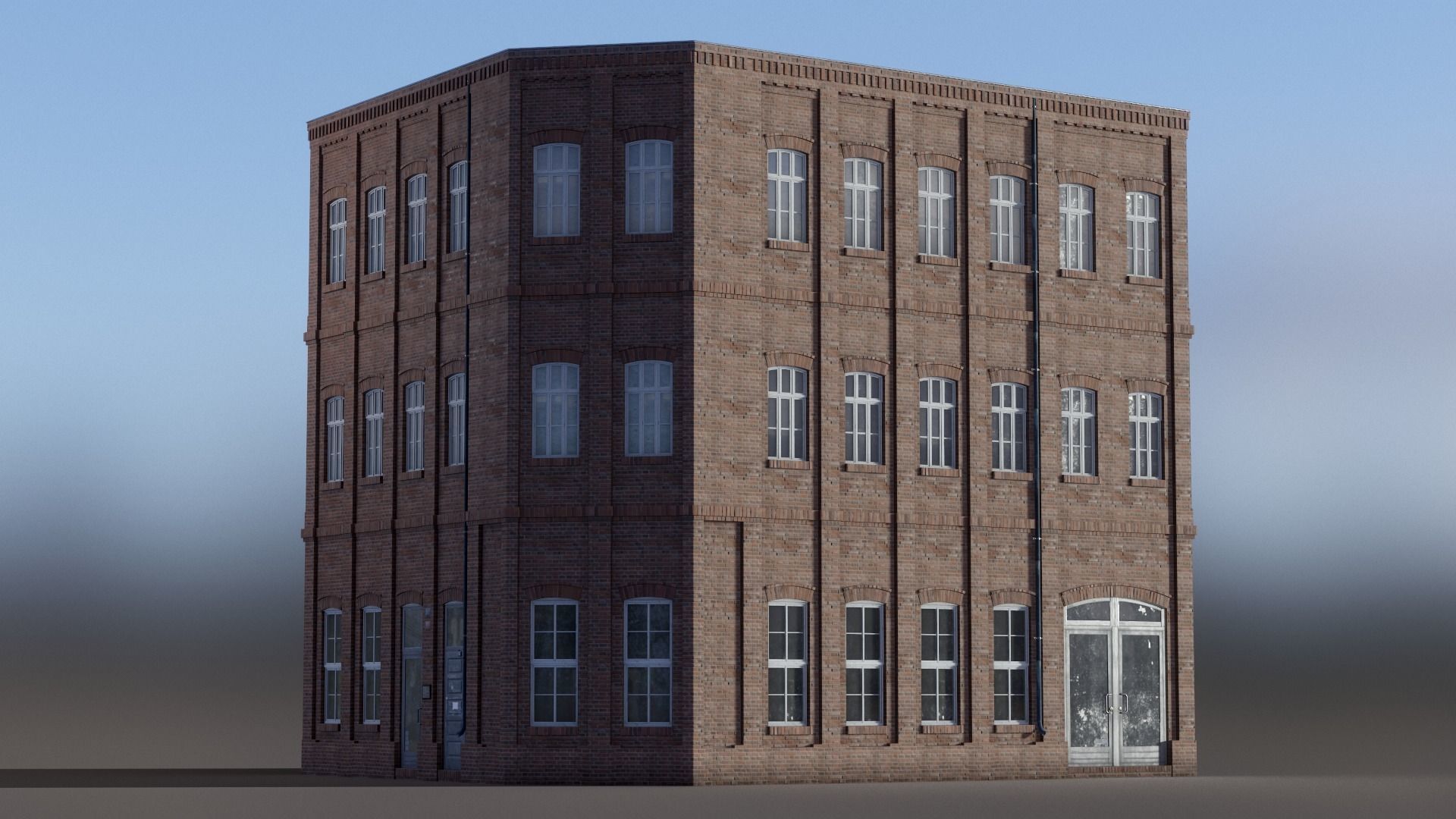 European Building 19 Low-poly 3D model_1