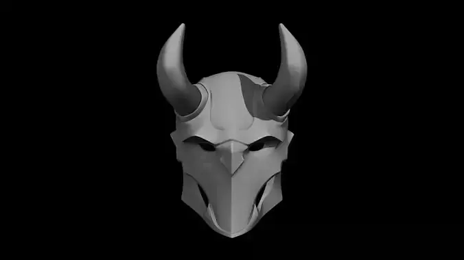 Leage of Legends Blood Moon Jhin Mask Replica Printable 3D print model