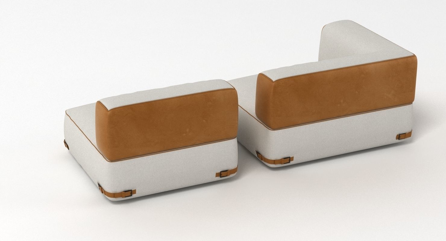Fendi Soho Sofa Set 3D model_12