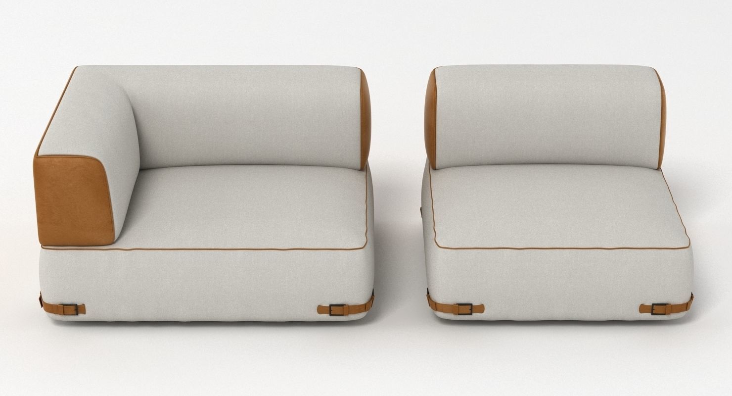 Fendi Soho Sofa Set 3D model_8