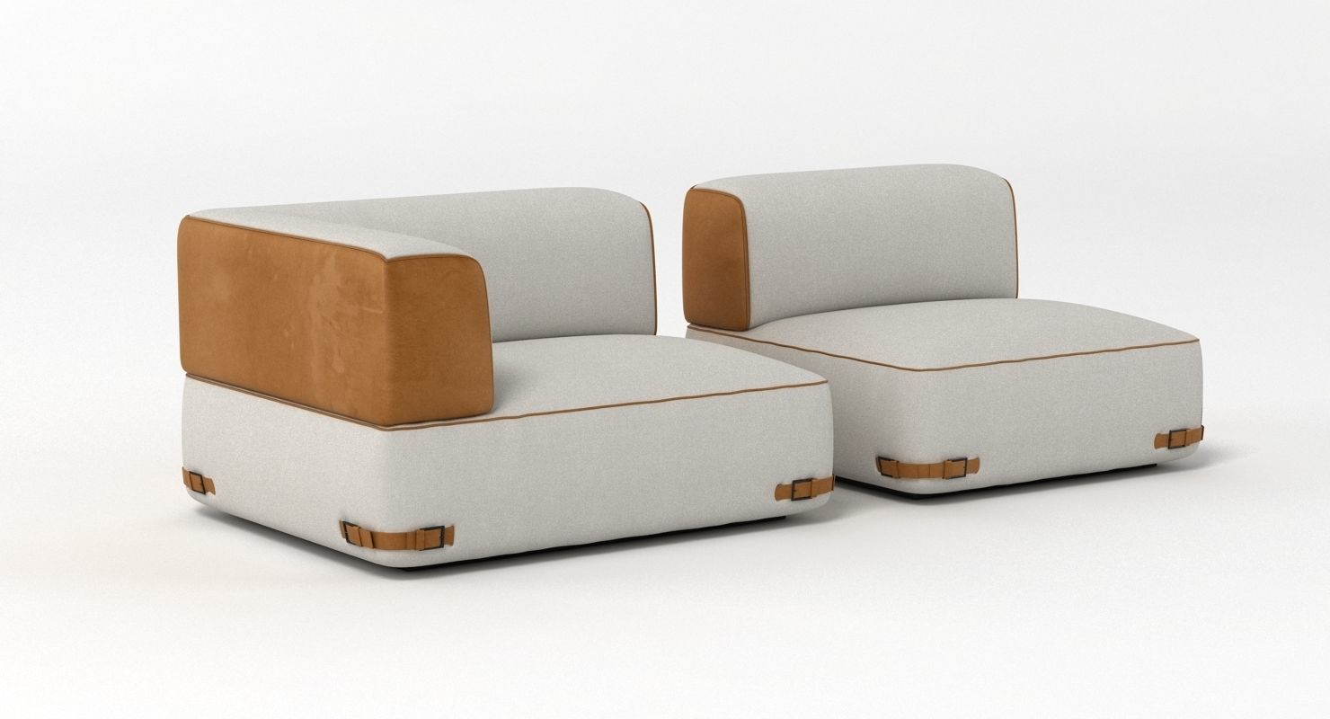Fendi Soho Sofa Set 3D model_1