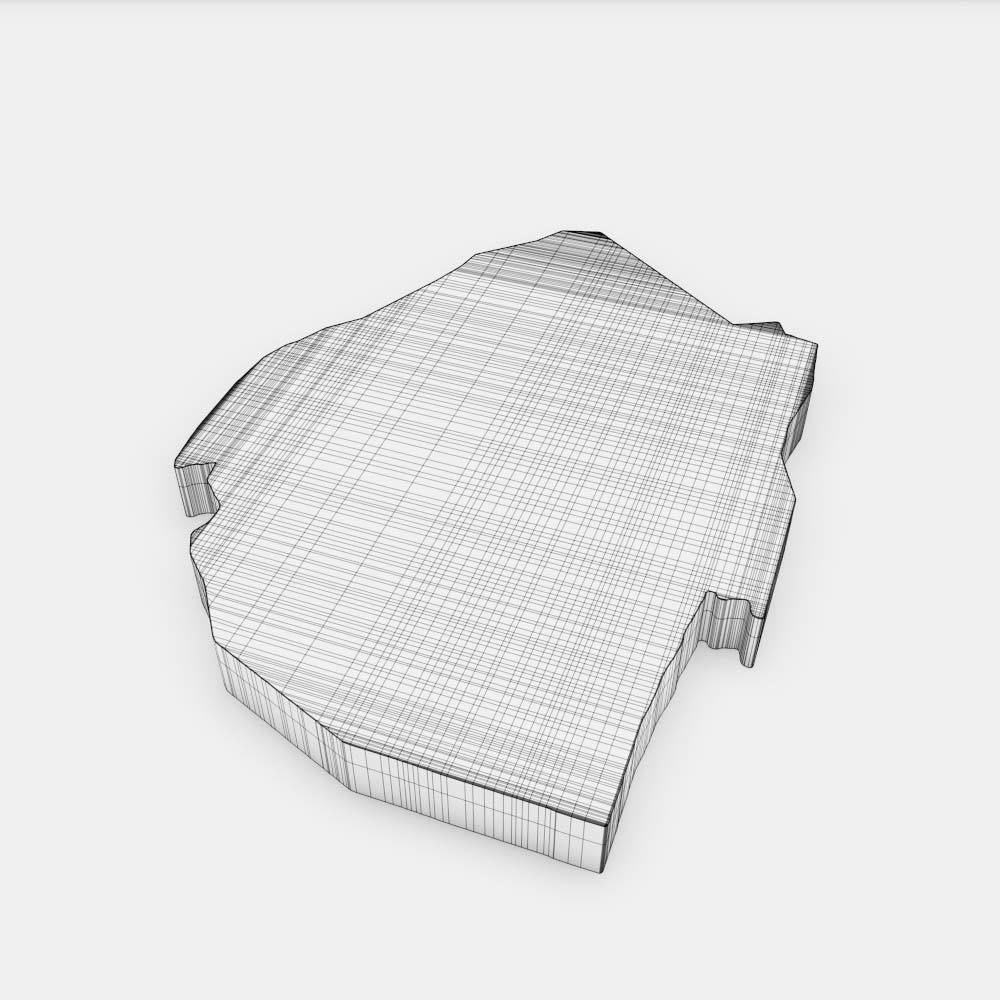 Swaziland country map 3d model 3D model_4
