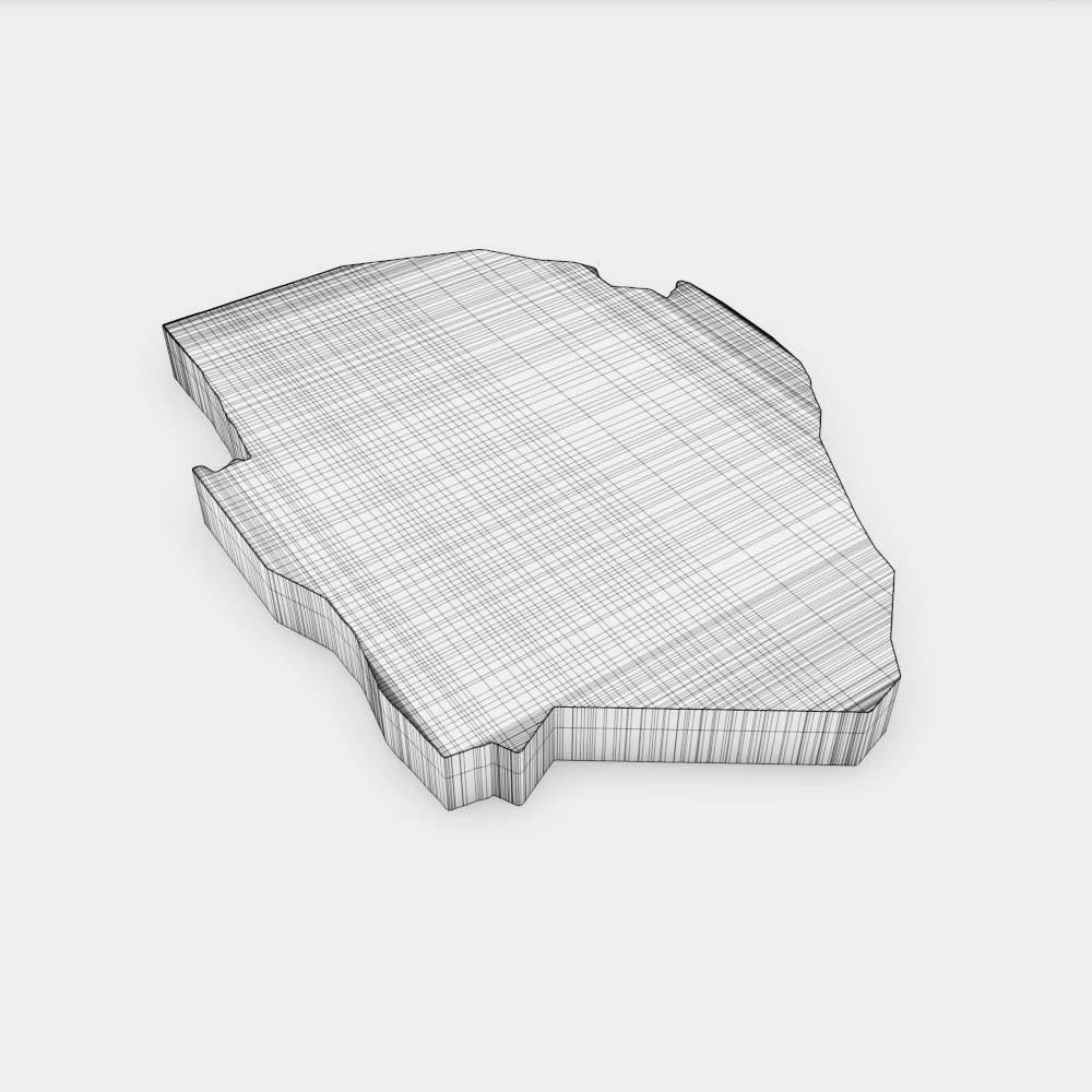 Swaziland country map 3d model 3D model_6