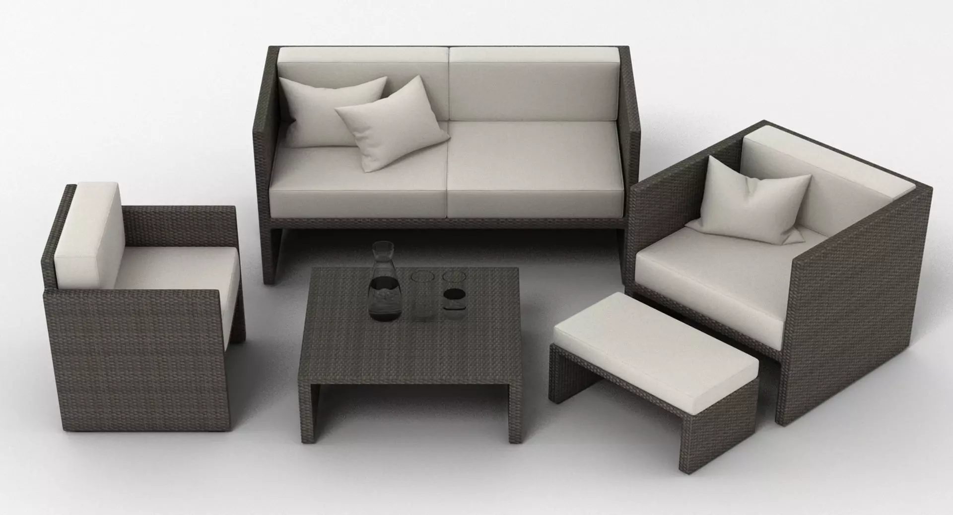 Outdoor Lounge Set 4 3D model