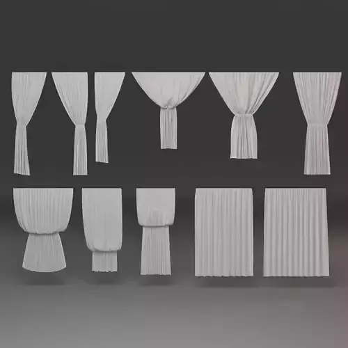 Curtain Collection set of curtains 3D model
