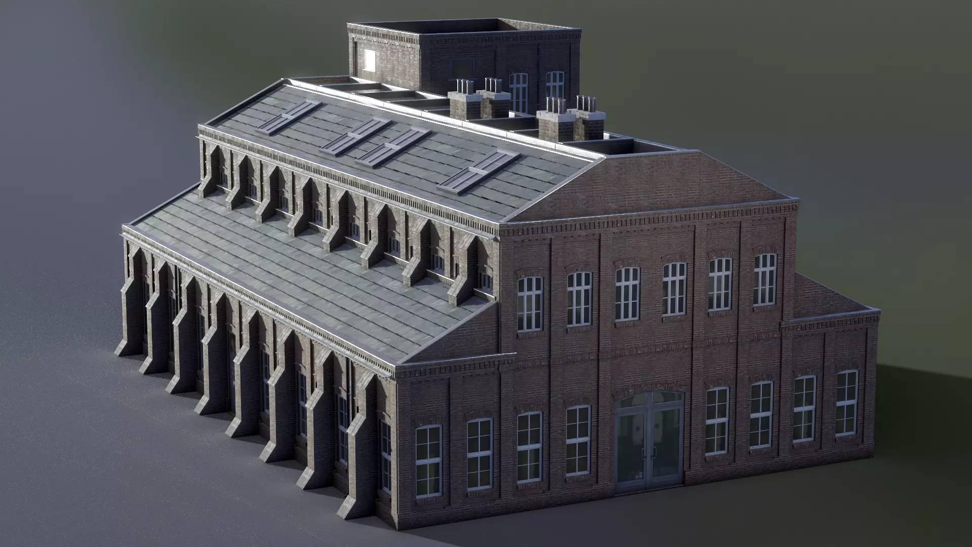 European Building 20 Low-poly 3D model_0