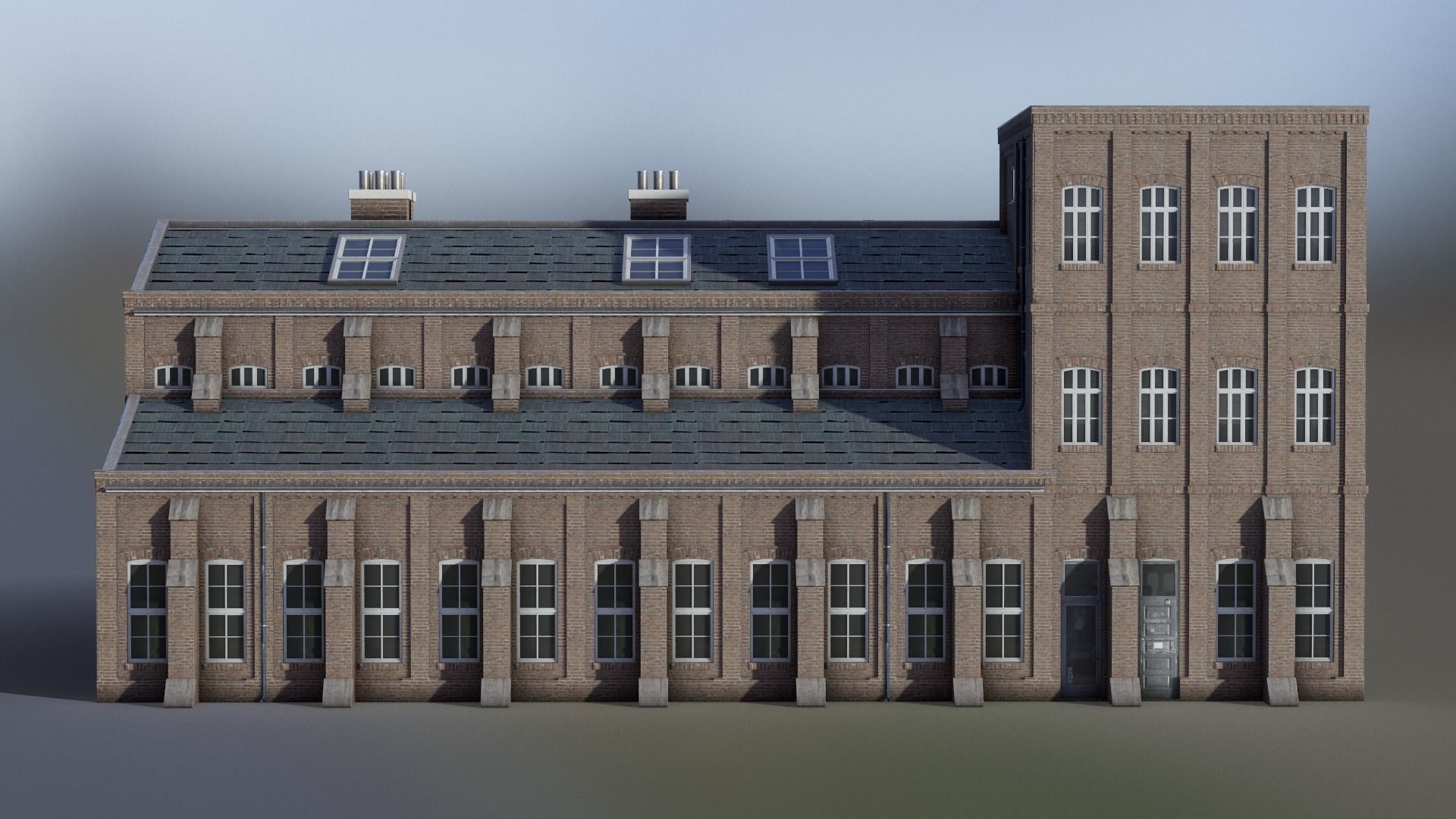 European Building 20 Low-poly 3D model_2