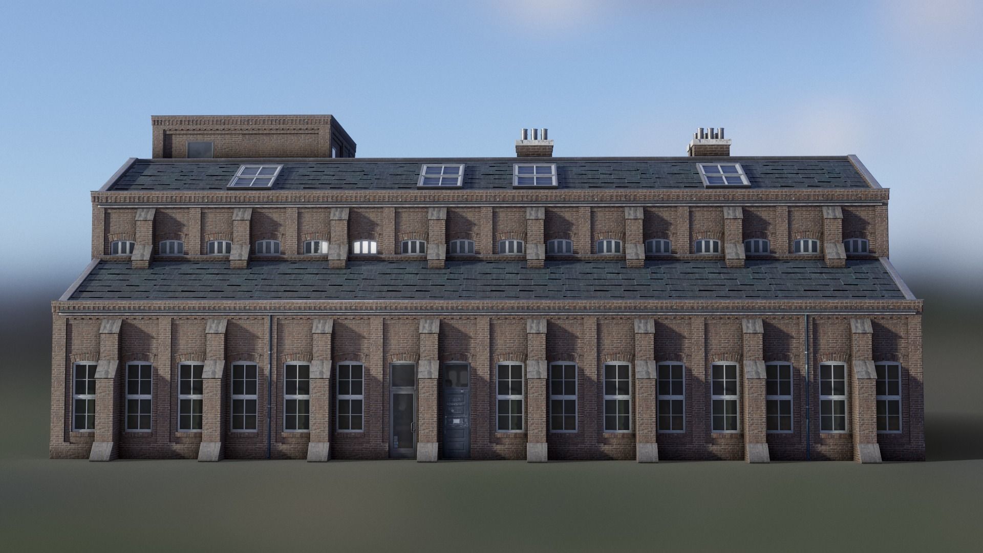 European Building 20 Low-poly 3D model_5