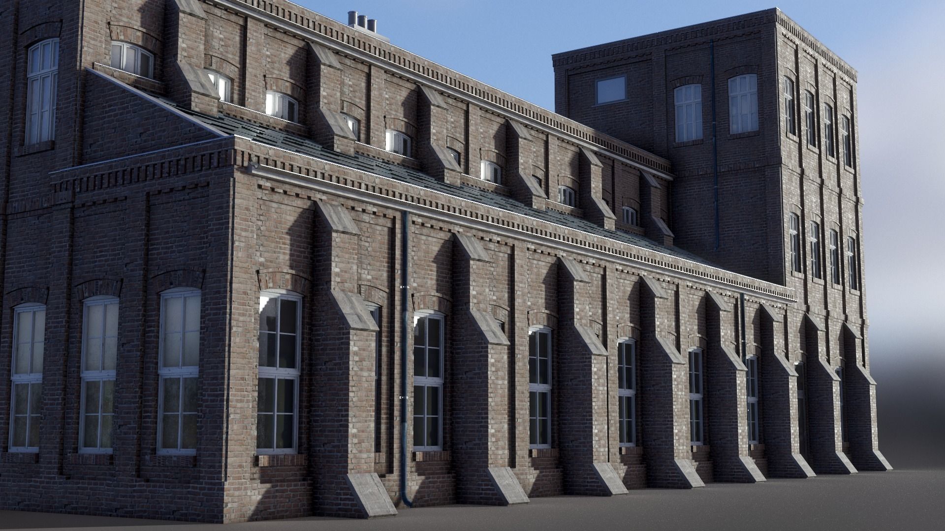 European Building 20 Low-poly 3D model_3