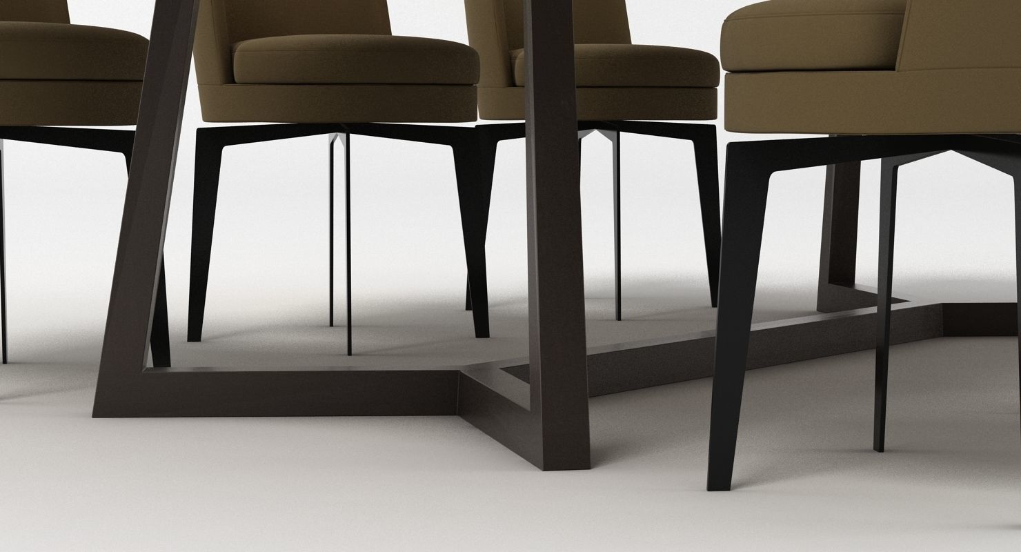 Flexform Dining Set 3D model_5