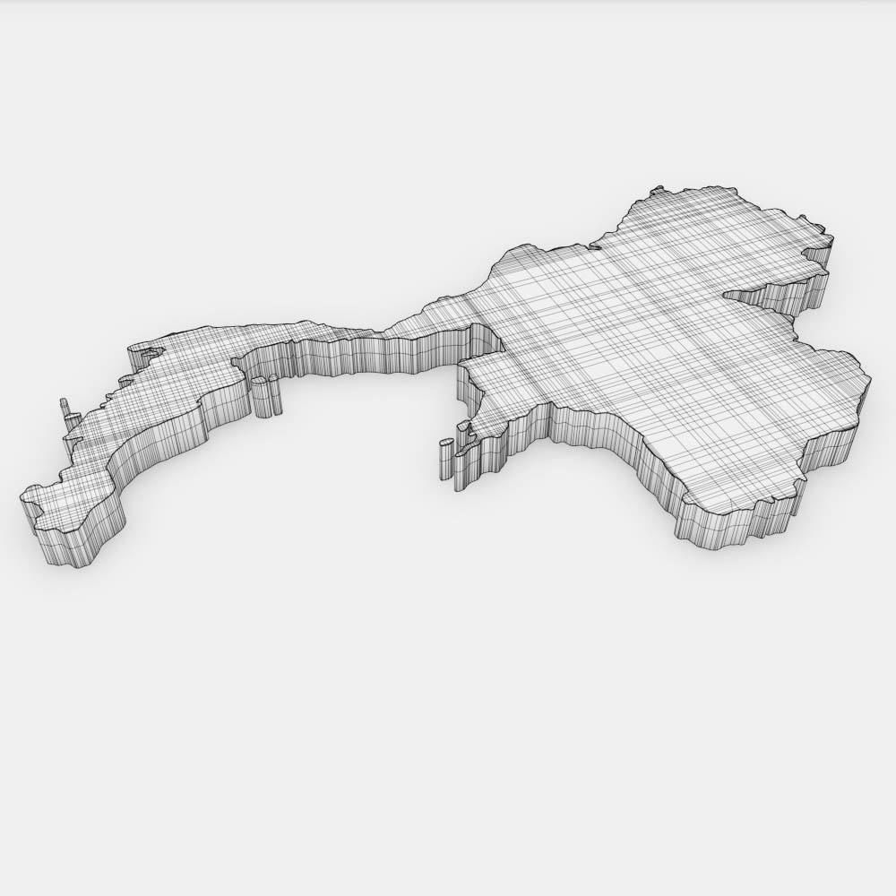 Thailand country map 3d model 3D model_5