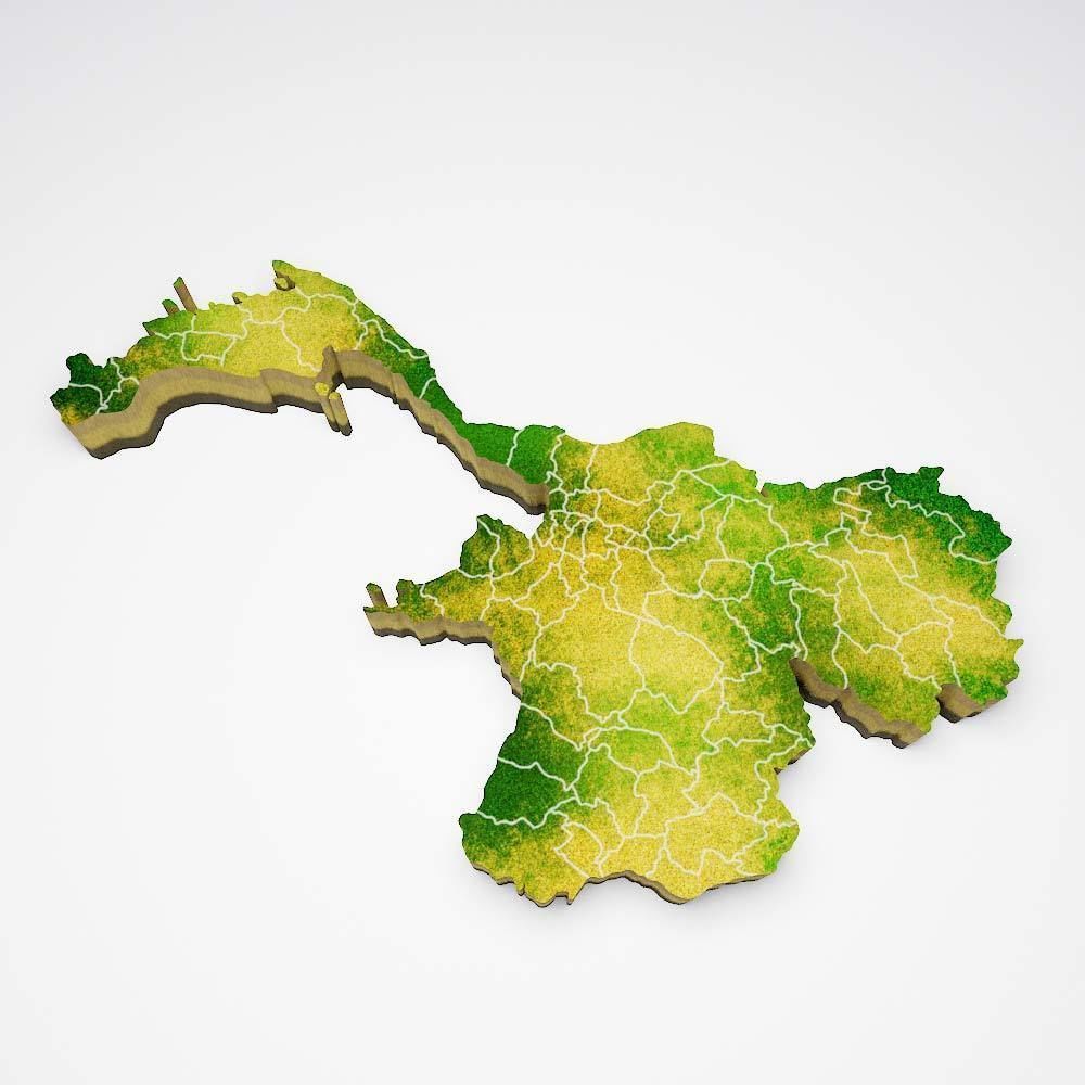 Thailand country map 3d model 3D model_3