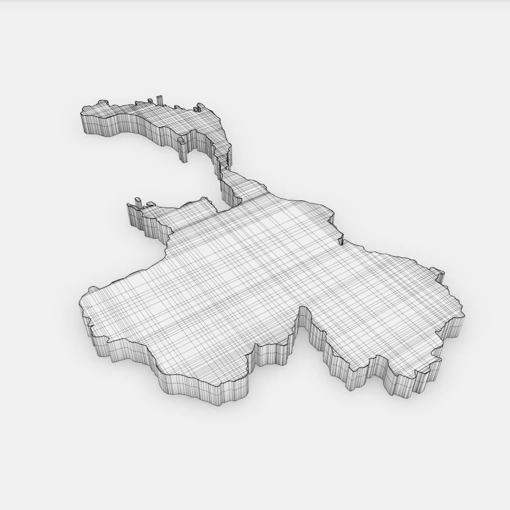 Thailand country map 3d model 3D model_6