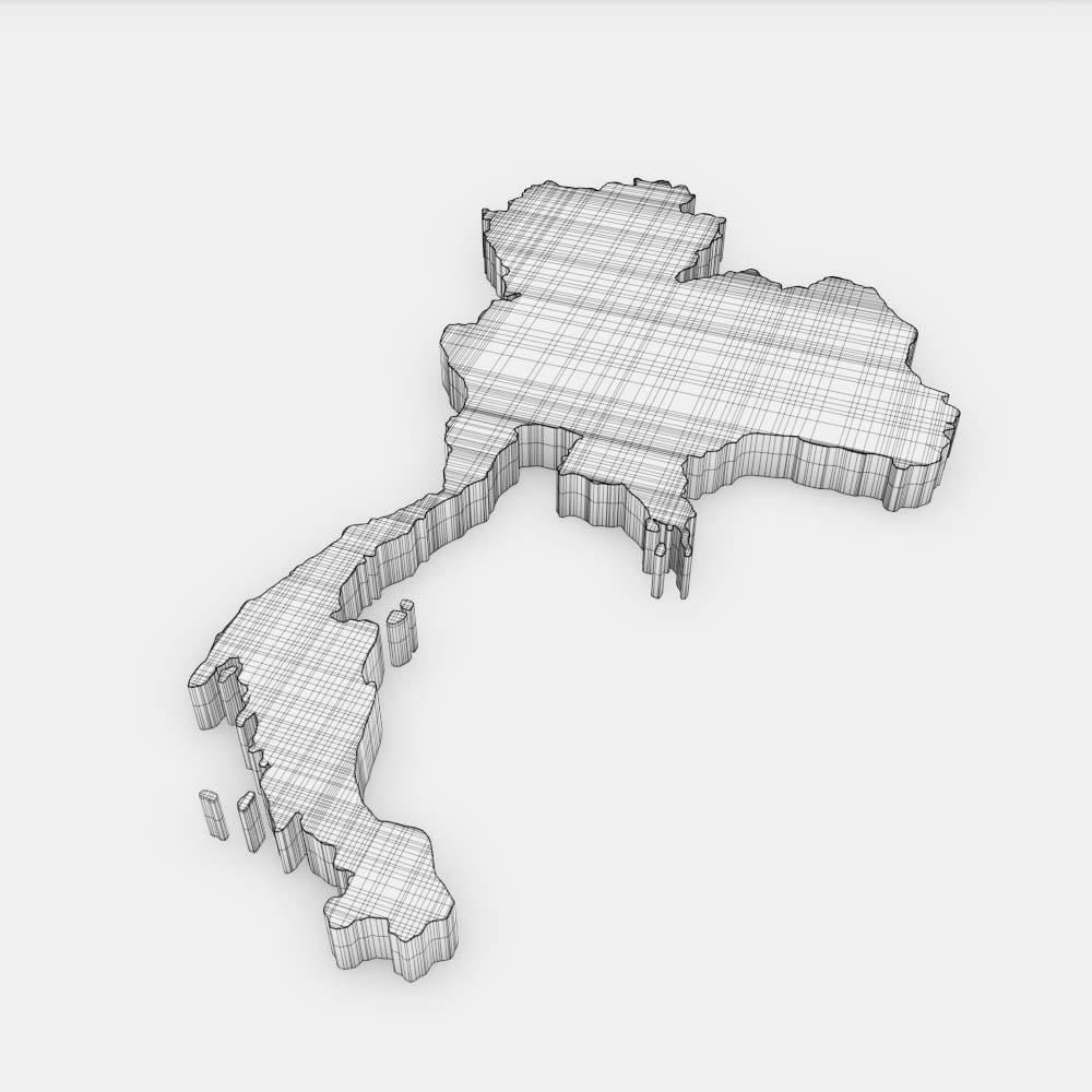 Thailand country map 3d model 3D model_4