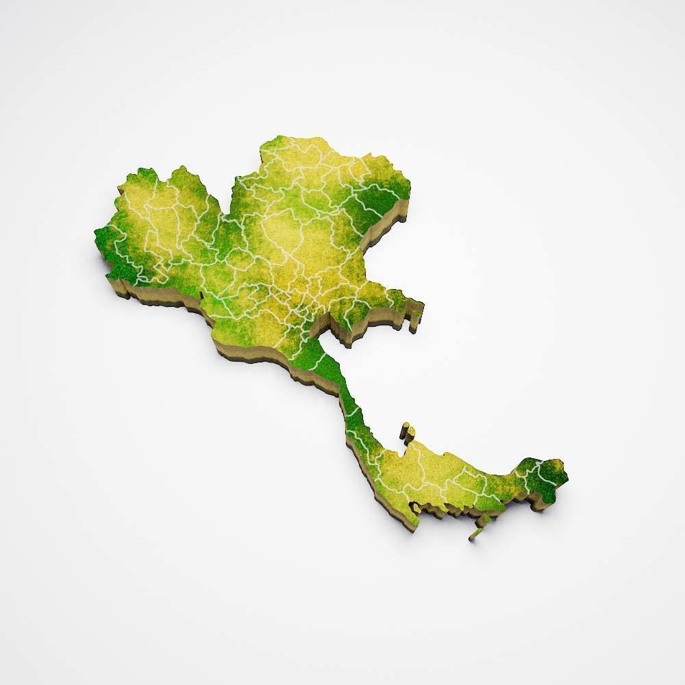 Thailand country map 3d model 3D model_1