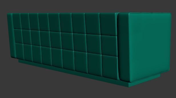 Sofa 3 seater Low-poly 3D model_10