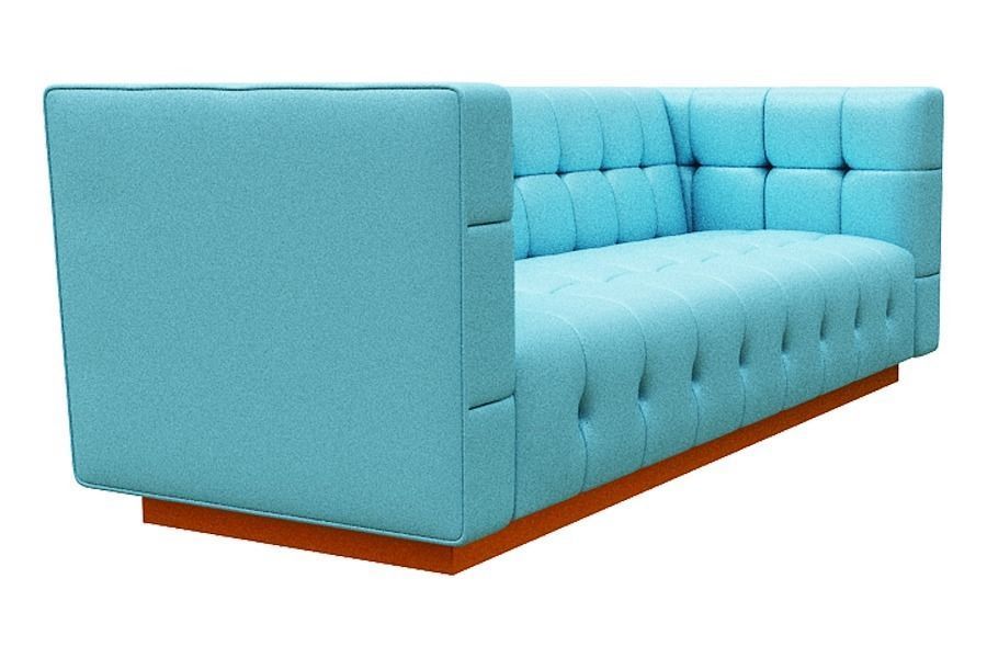 Sofa 3 seater Low-poly 3D model_2
