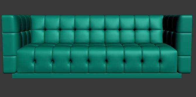 Sofa 3 seater Low-poly 3D model_6