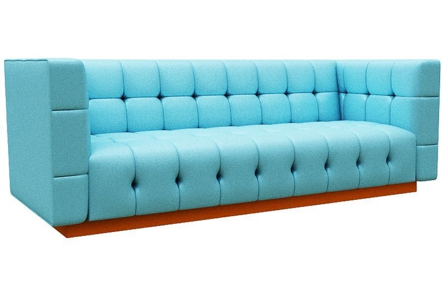 Sofa 3 seater Low-poly 3D model_1