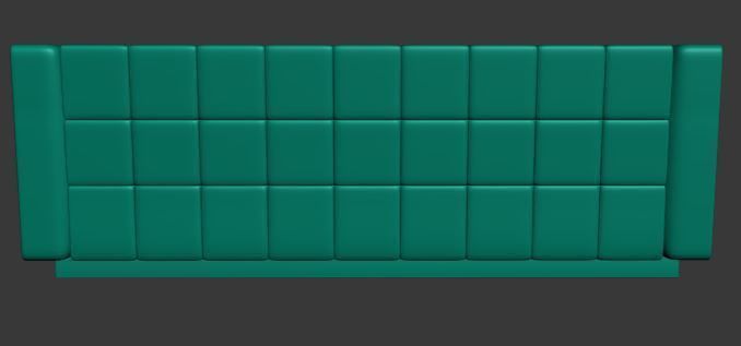 Sofa 3 seater Low-poly 3D model_11