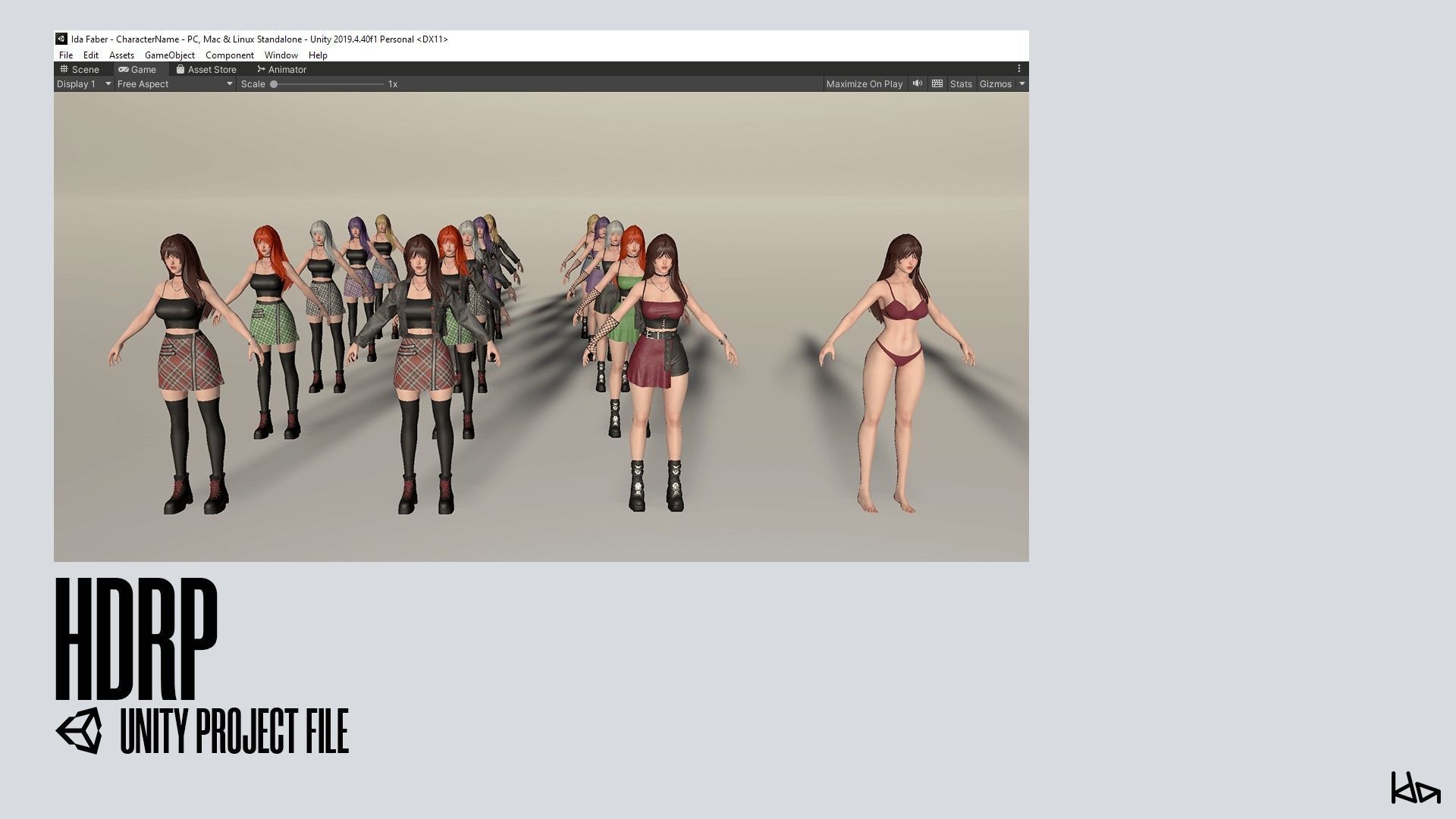 K-POP SERIES Ryu - Game Ready Low-poly 3D model_29