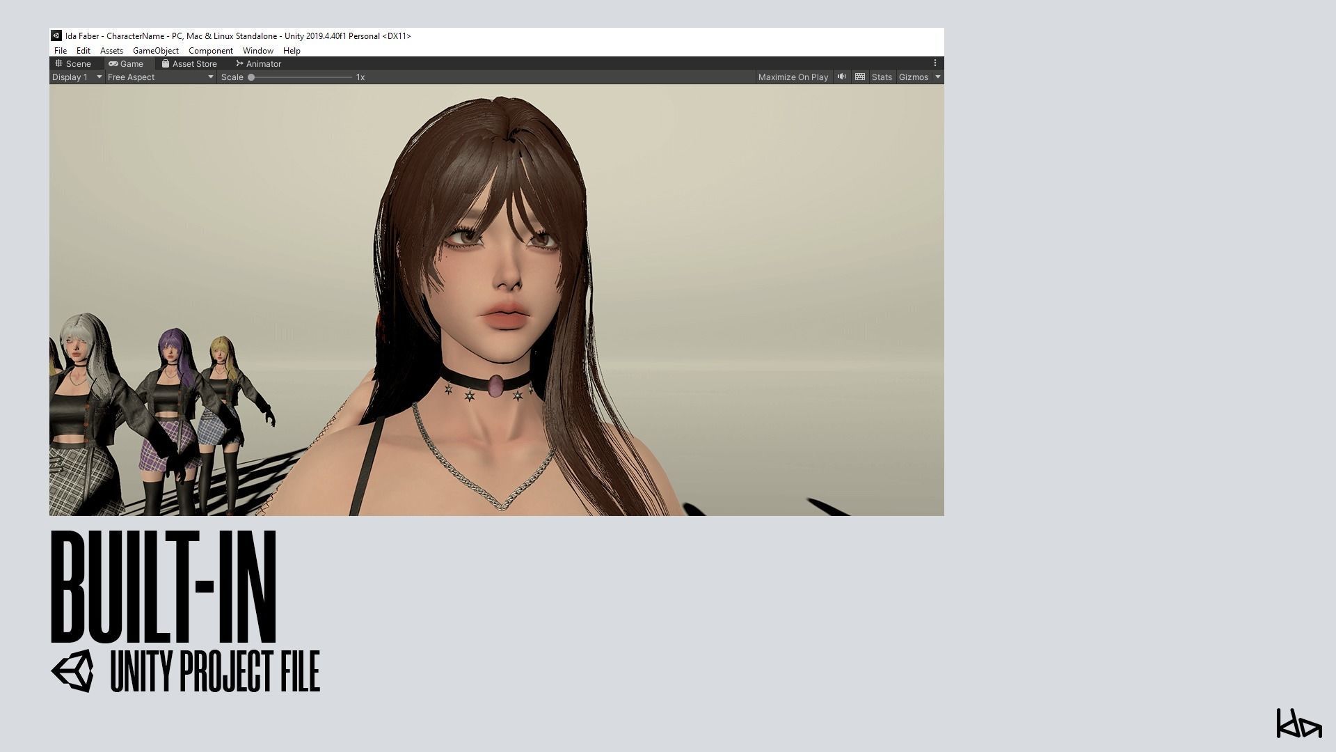 K-POP SERIES Ryu - Game Ready Low-poly 3D model_22