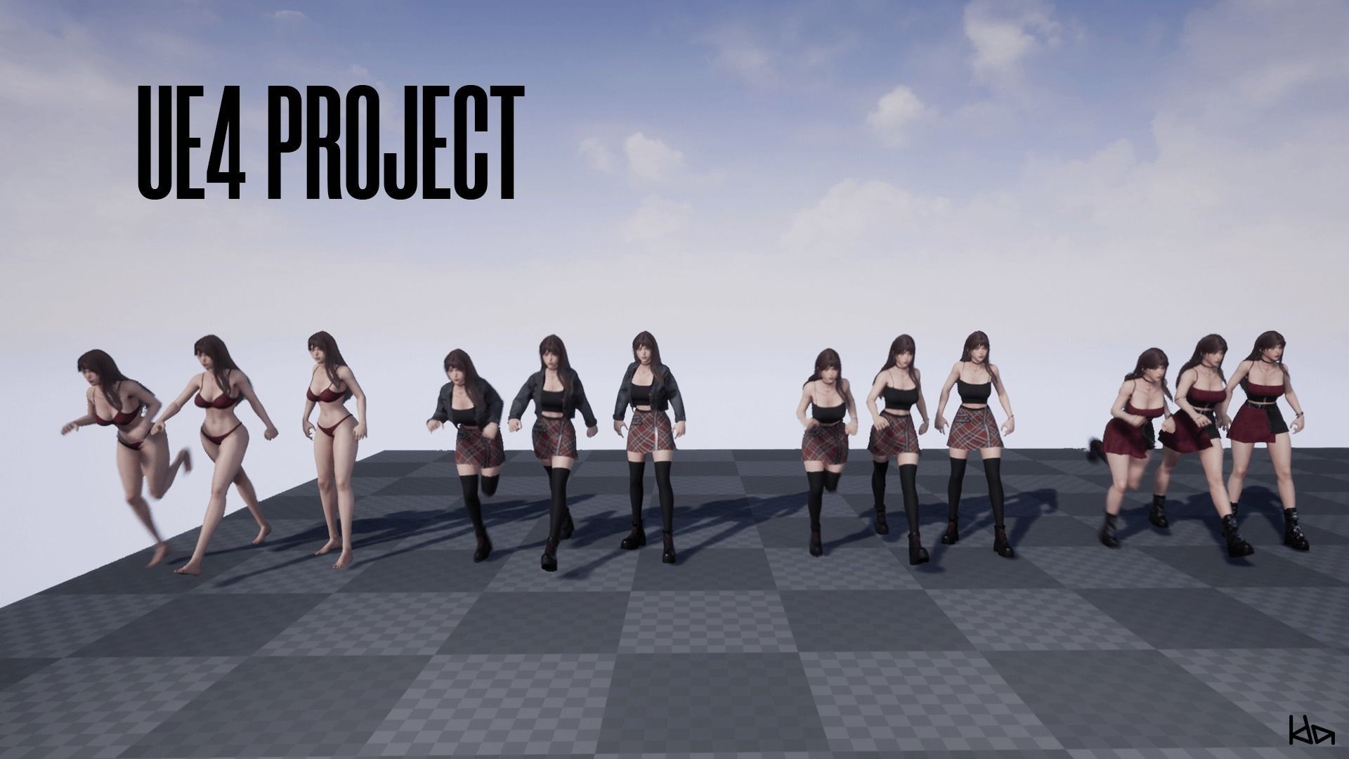 K-POP SERIES Ryu - Game Ready Low-poly 3D model_21