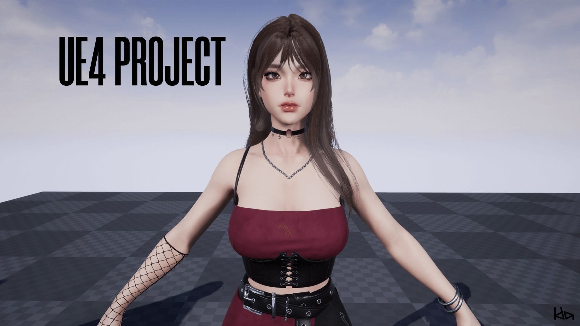 K-POP SERIES Ryu - Game Ready Low-poly 3D model_20