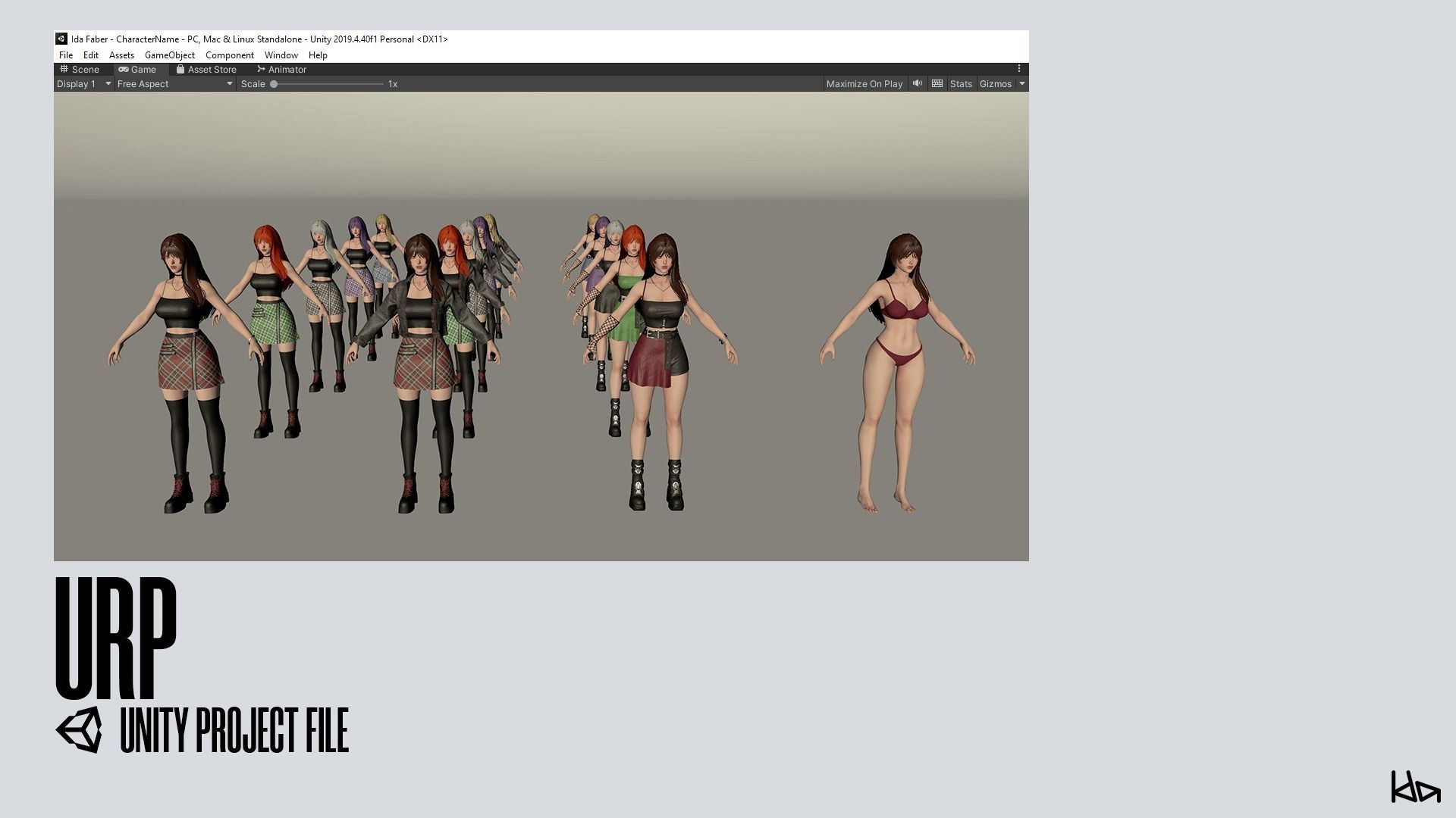 K-POP SERIES Ryu - Game Ready Low-poly 3D model_30