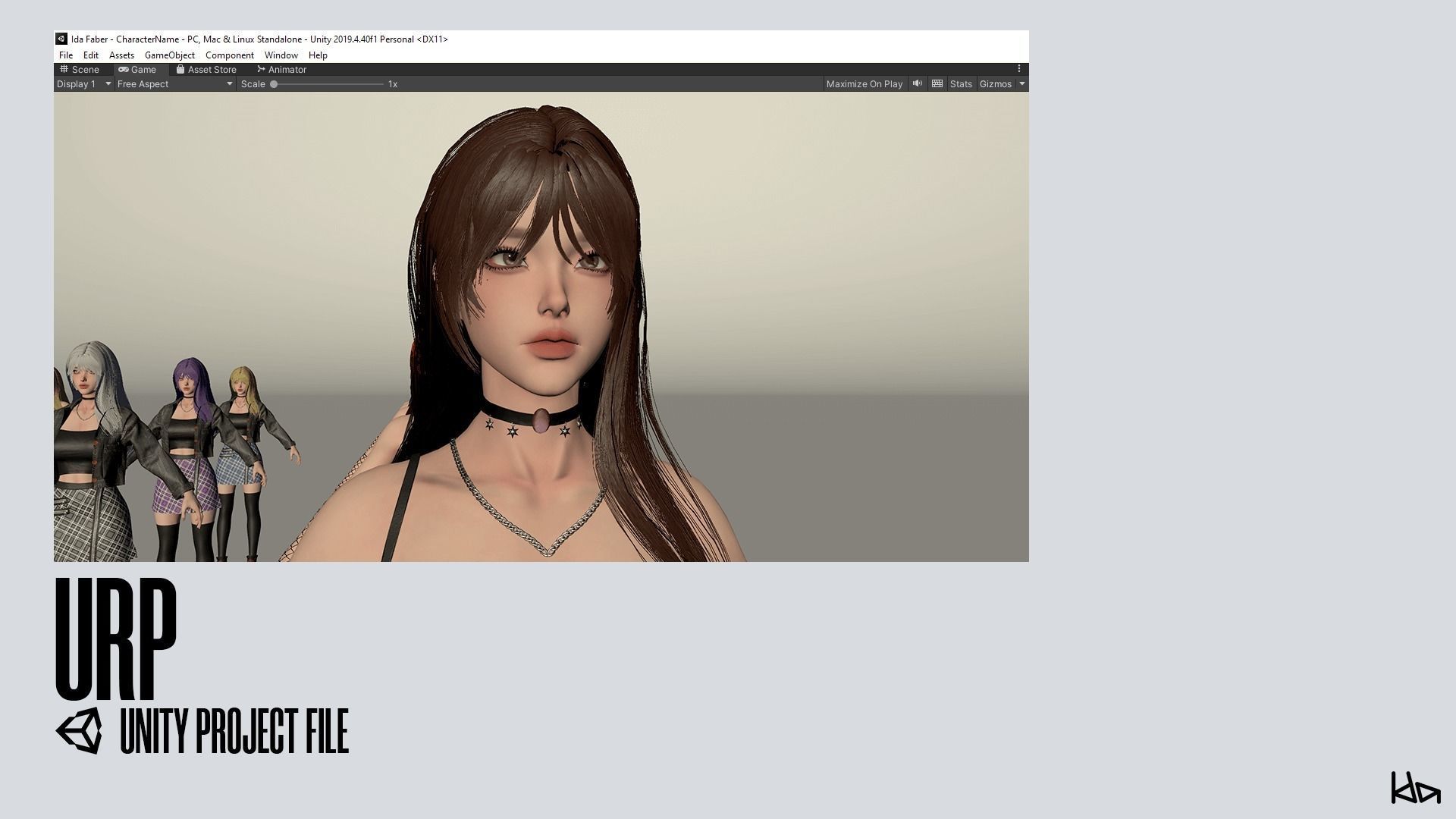 K-POP SERIES Ryu - Game Ready Low-poly 3D model_25