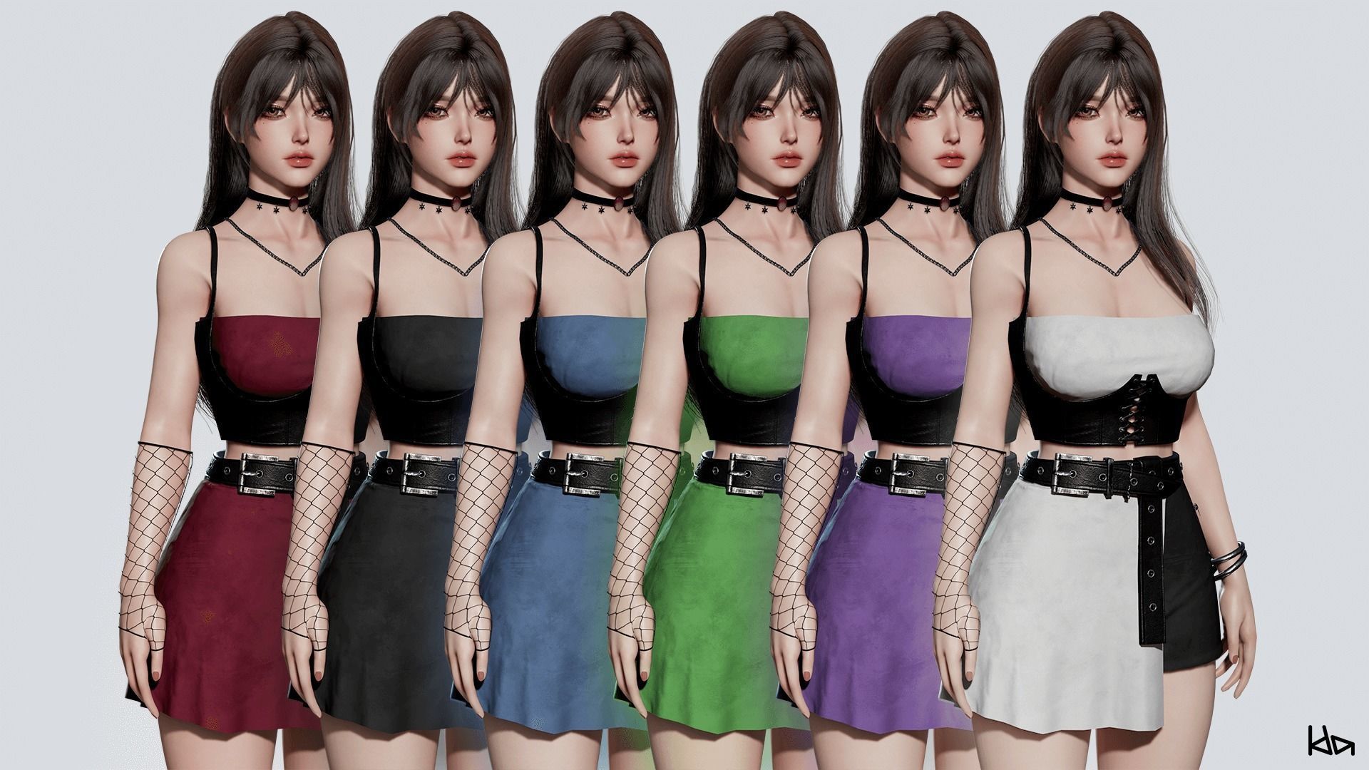 K-POP SERIES Ryu - Game Ready Low-poly 3D model_5
