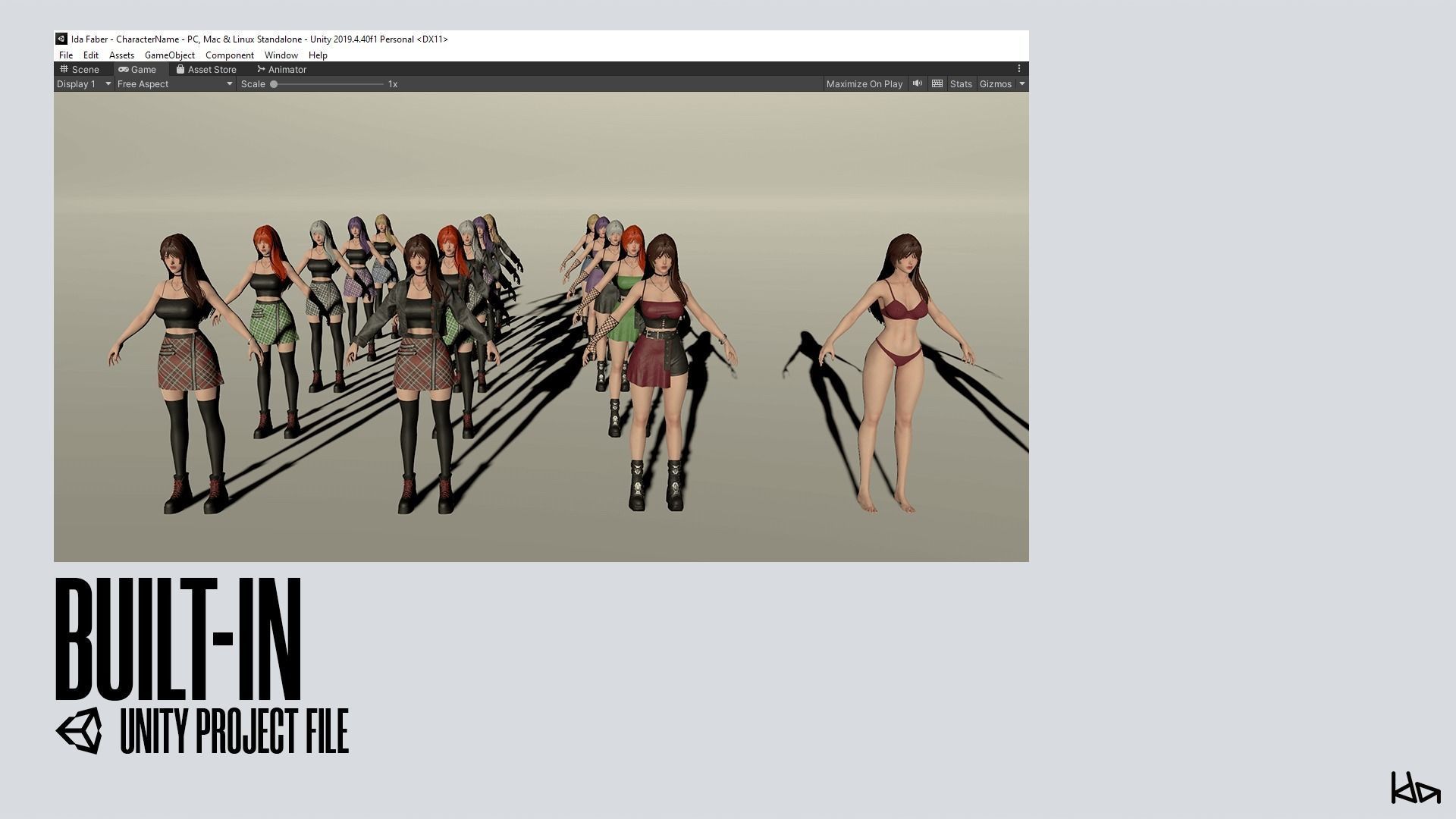 K-POP SERIES Ryu - Game Ready Low-poly 3D model_26