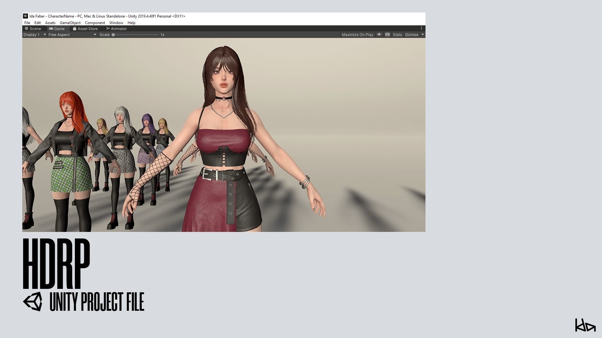K-POP SERIES Ryu - Game Ready Low-poly 3D model_24