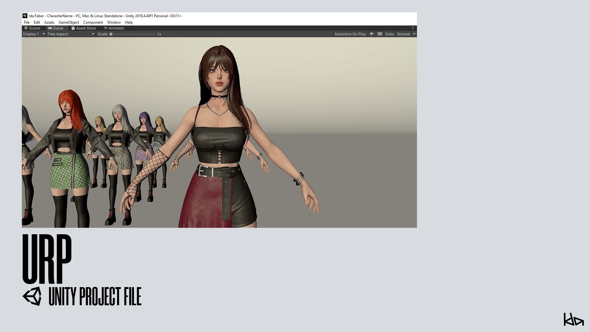 K-POP SERIES Ryu - Game Ready Low-poly 3D model_27