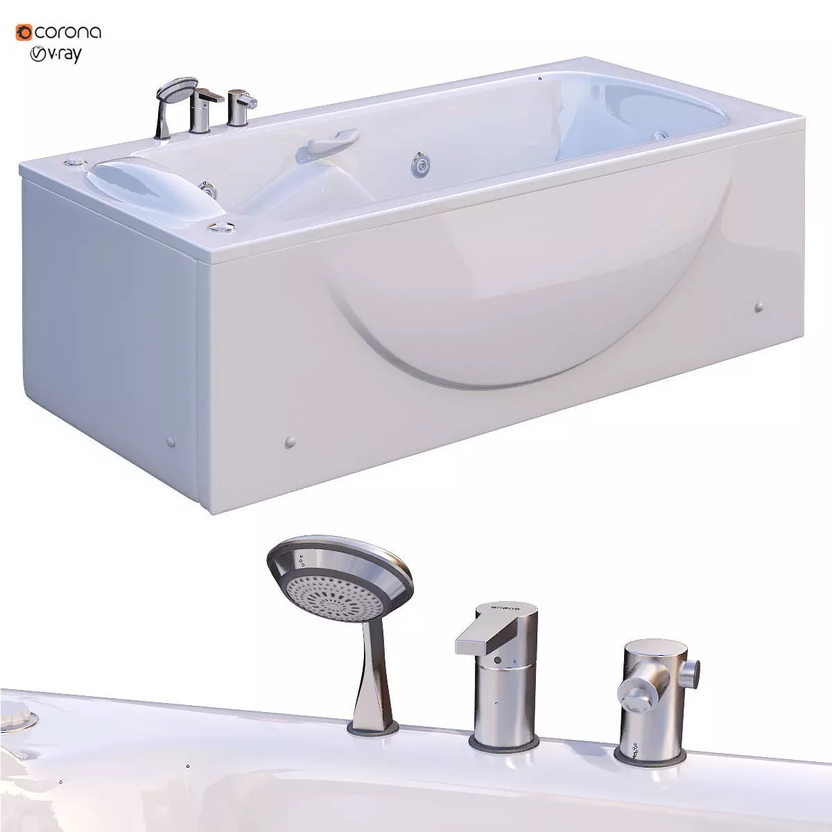 bathtube set 218 3D model