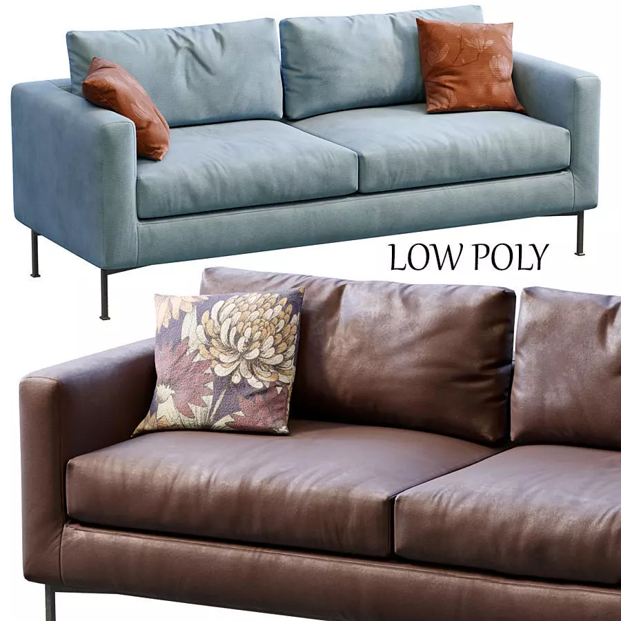 Livingdivani Sofa Box Low-poly 3D model