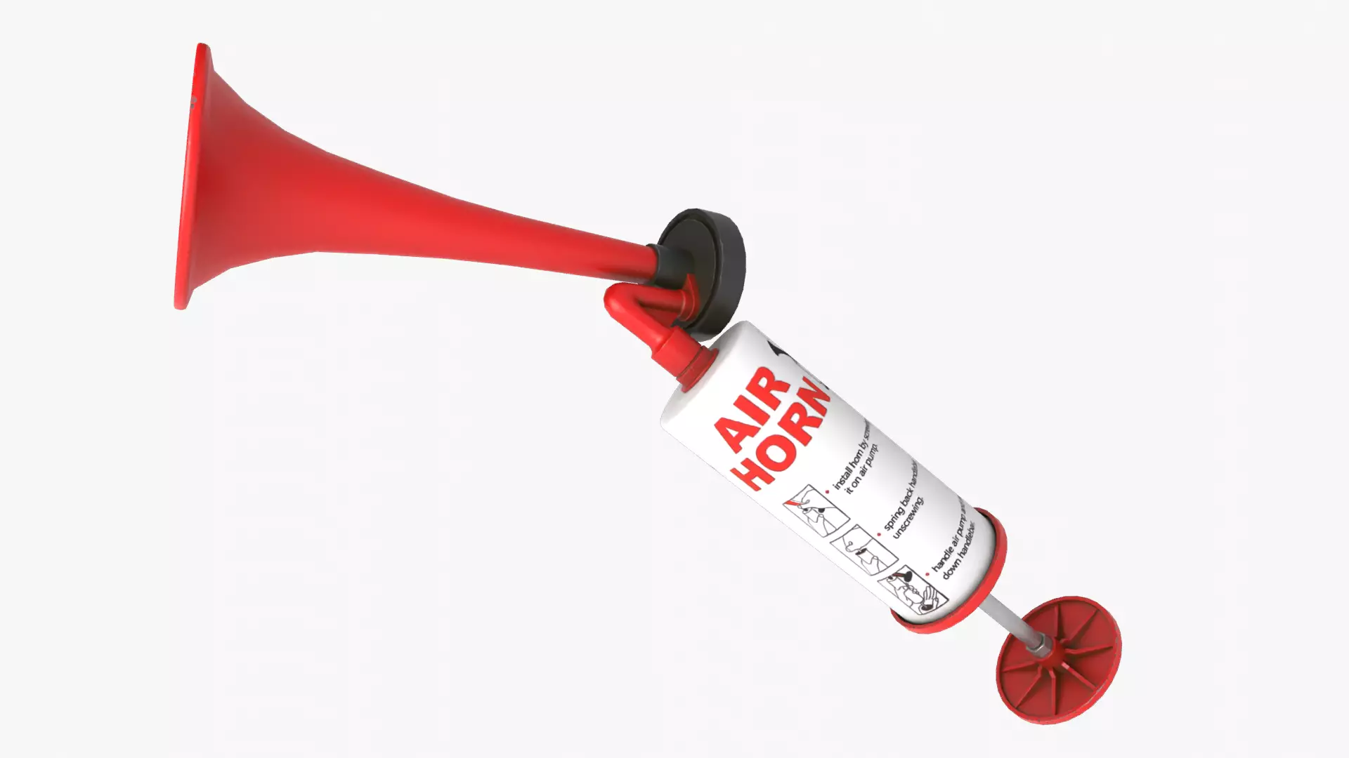 Handheld Air Horn Low-poly 3D model