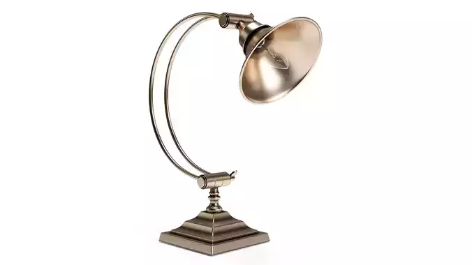 Antique Brass Metal Task Table Lamp