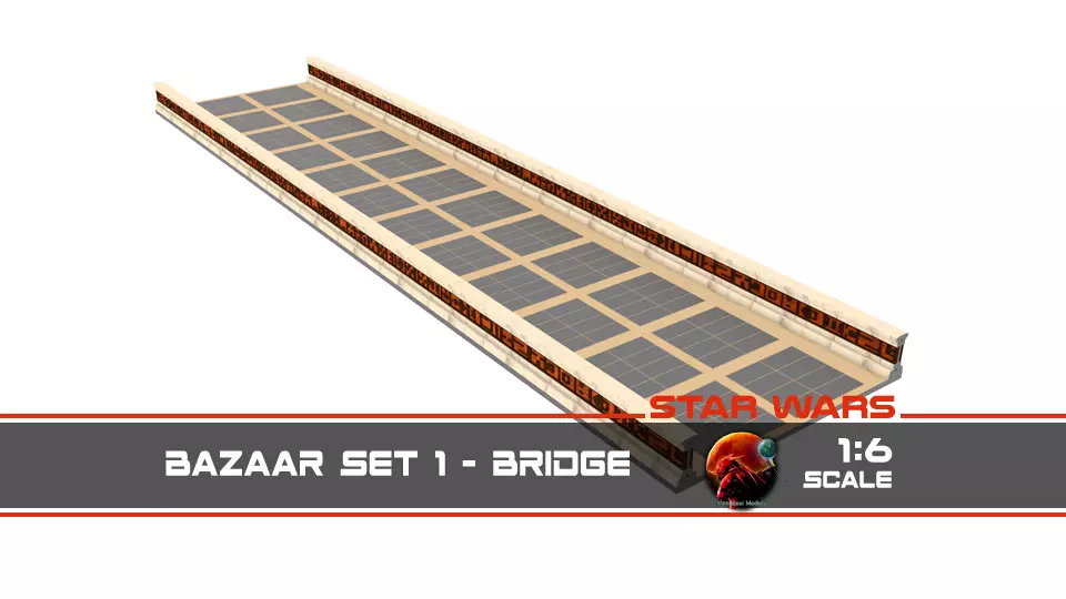 Ralph McQuarries Bazaar - Set 1 - Bridge 1-6 scale Free 3D print model_0