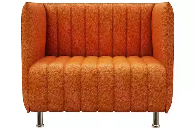 Armchair orange upholstered chair