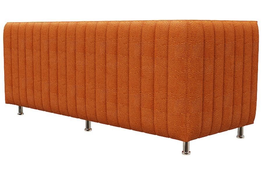 Sofa set two orange upholstered chairs Low-poly 3D model_13