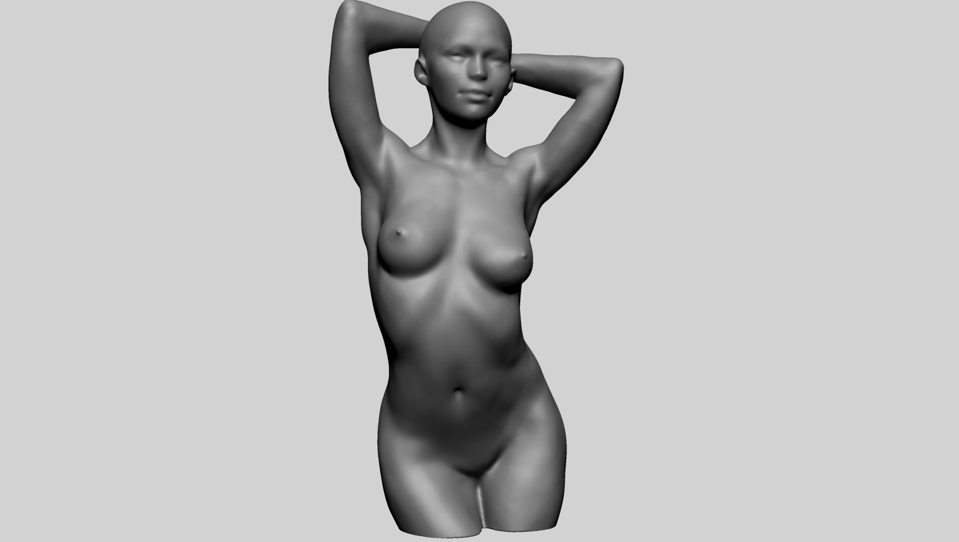 Female Torso B 3D model_2