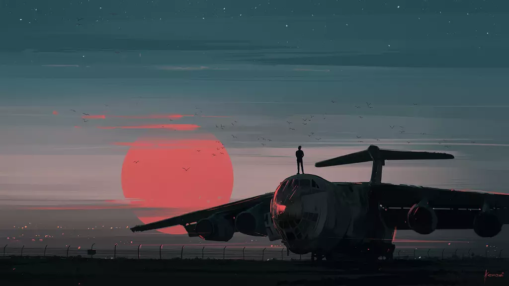 RS200 military aircraft at sunset Free 3D model