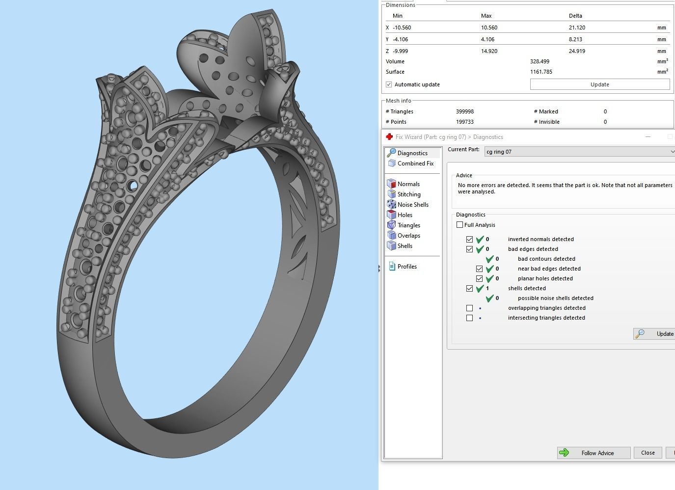Pearl Diamond Ring 3D print model_15