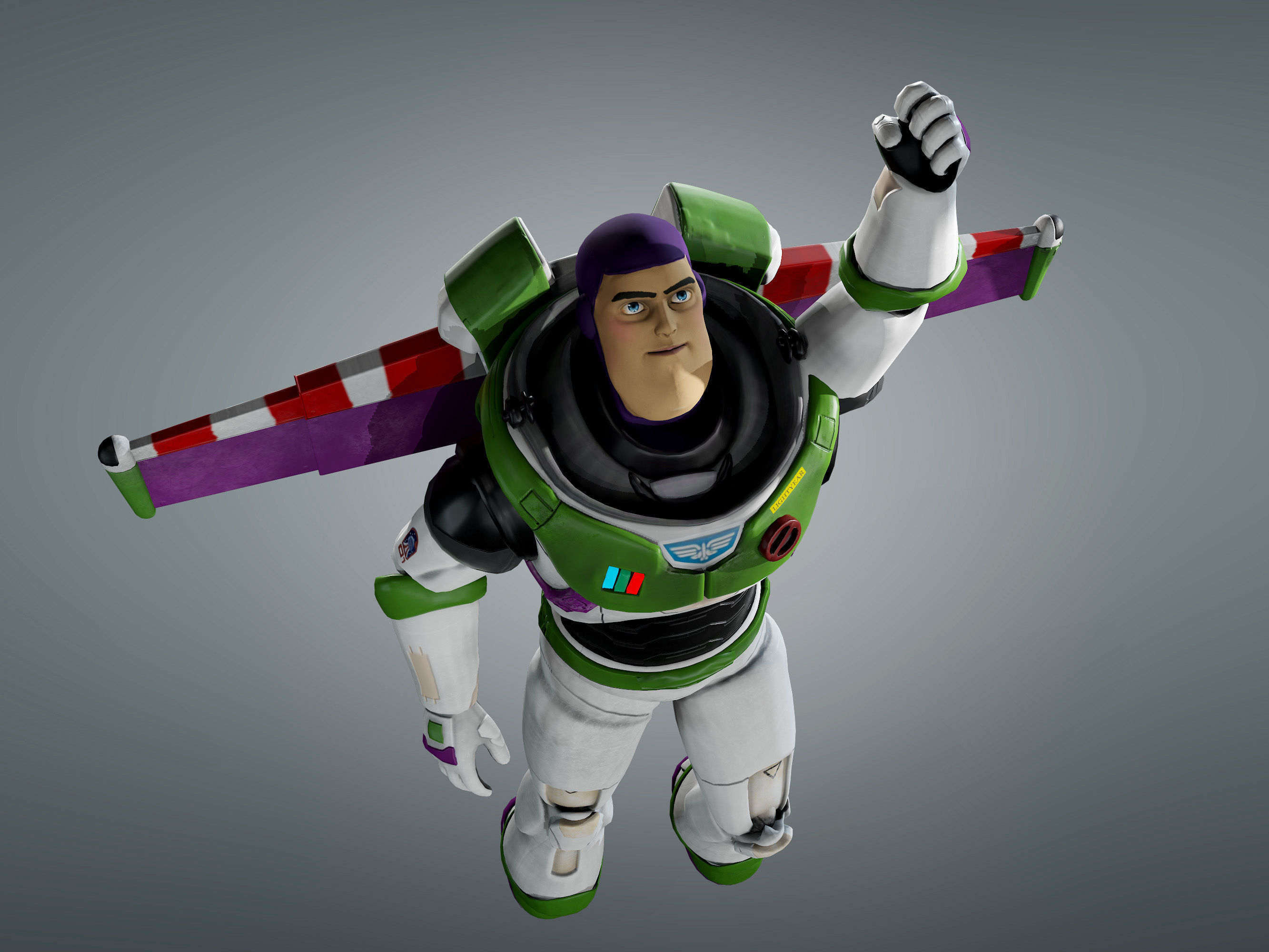Buzz Lightyear From Movie Low-poly 3D model_2