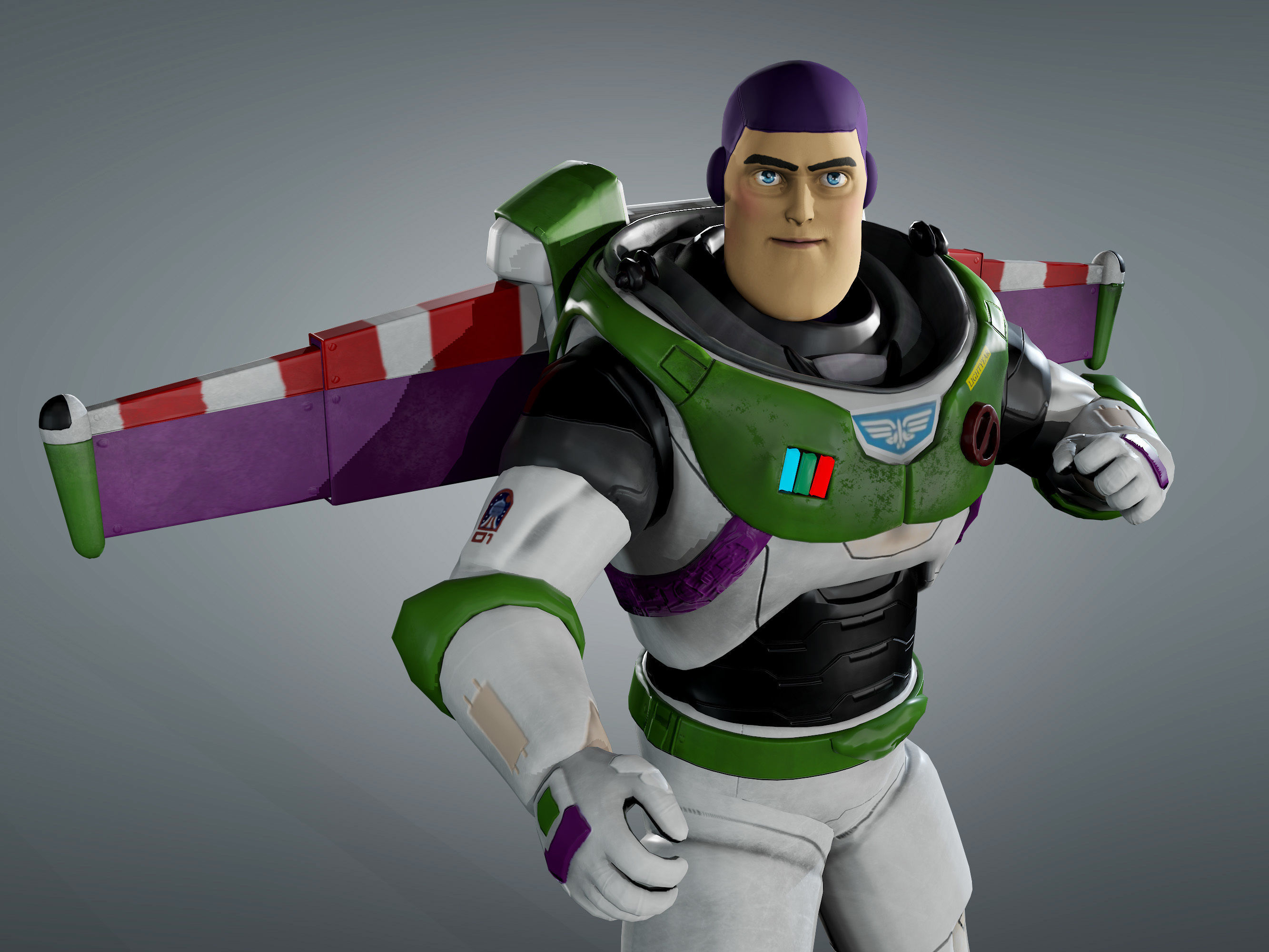 Buzz Lightyear From Movie Low-poly 3D model_7