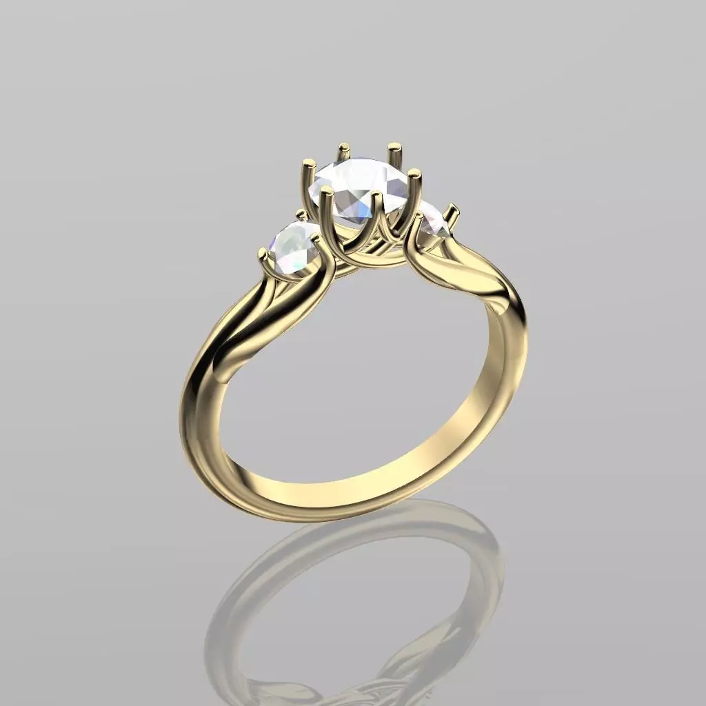 Diamon Ring 3D print model_0